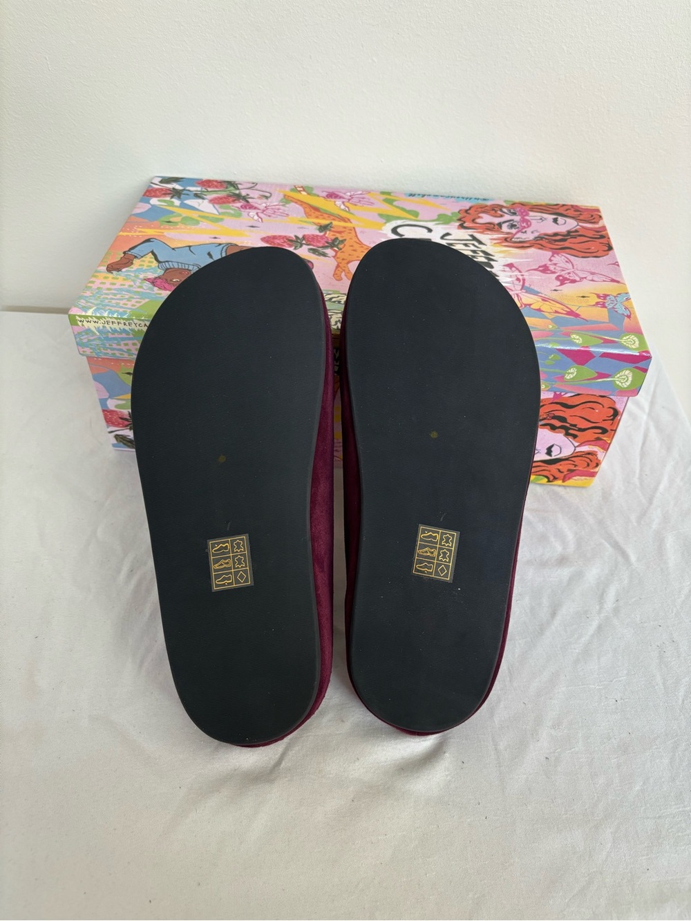 Jeffrey Campbell Content Clogs Dark Wine Suede Sz7 Womens New - Picture 7 of 8